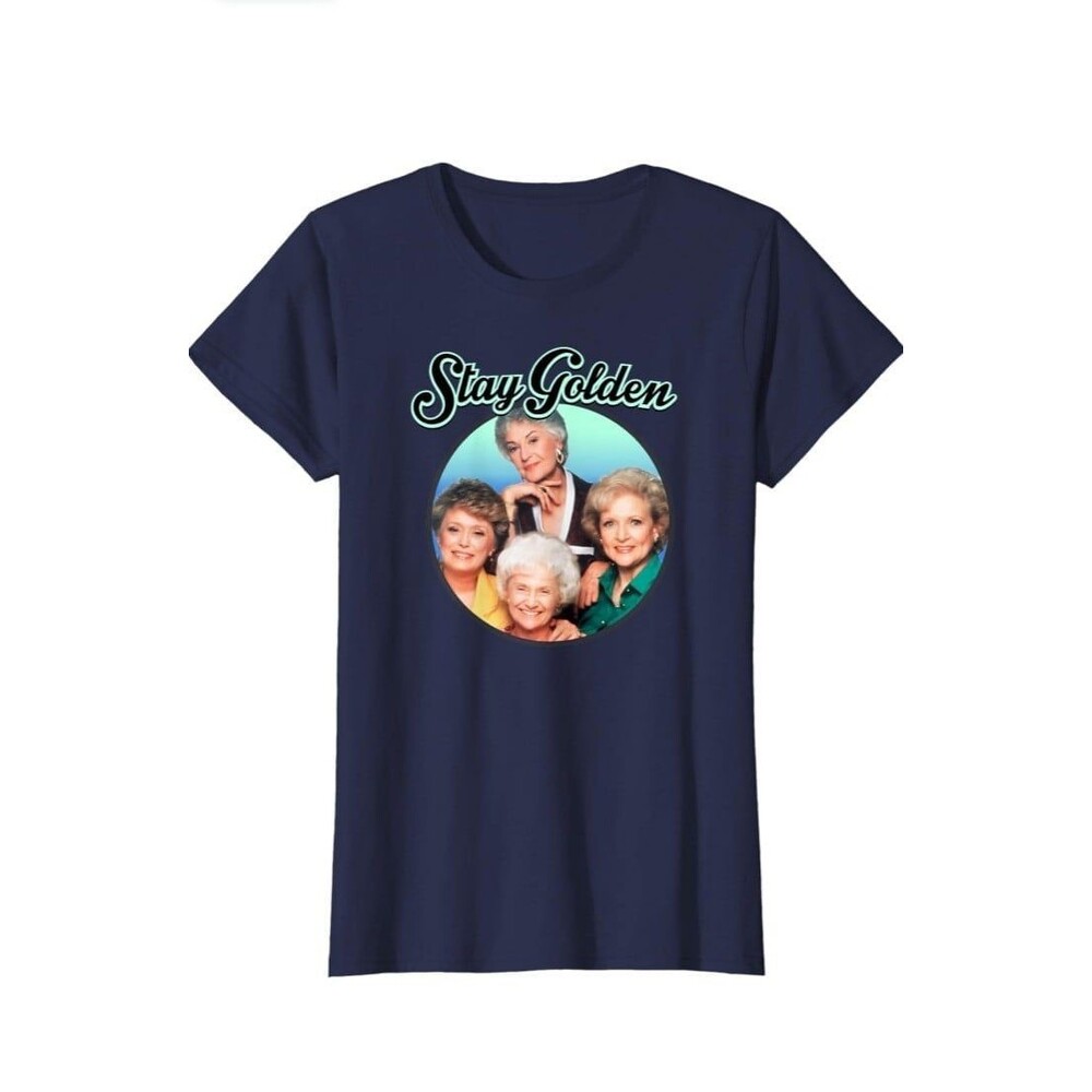 Golden Girls - Stay Golden Graphic T Shirt Women's Med Navy